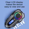 Helmet Intercom Motorcycle Q08 Helmet Earphones Enhanced Sound Effect Digital Display Stereos FM Radio Signal Stability