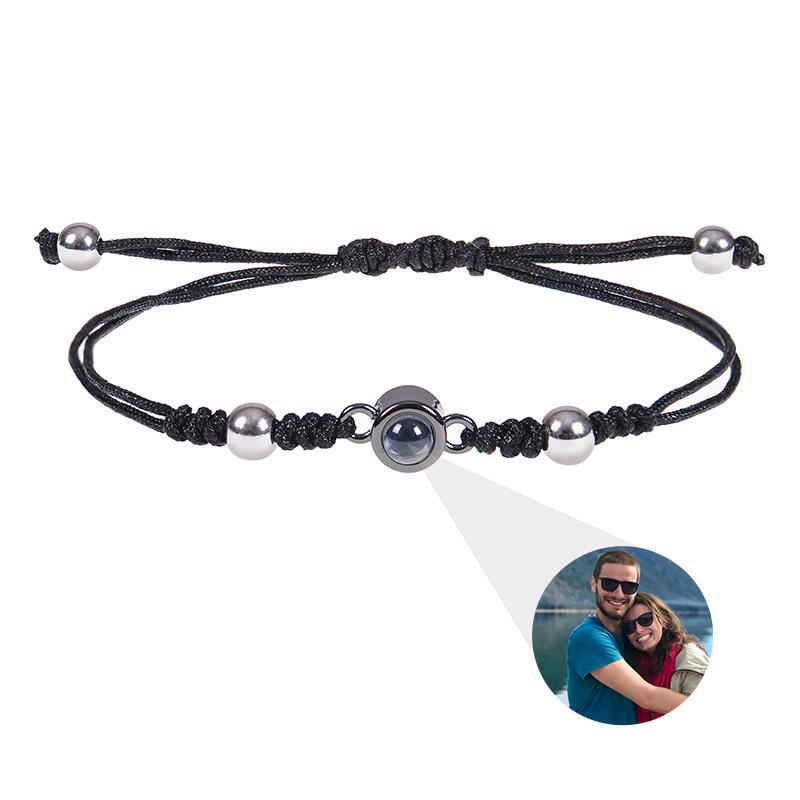 JYL TS Bracelet Birthstone  Mixed Beads Honors Monthly Blessings & Growth Round-Black Projection