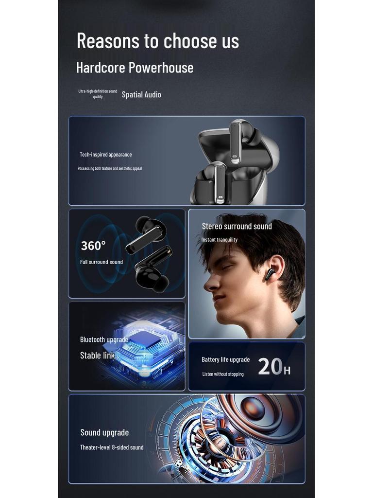 218 Wireless Bluetooth Noise-Cancelling In-Ear Sports Earbuds with Long Battery Life & Fast Charging