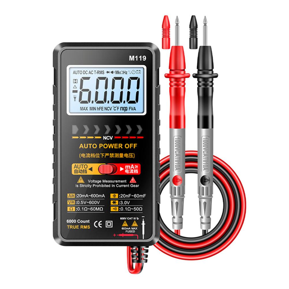 M119 Digital Multimeter 6000 Count for Detailed Testing of Voltage Current Resistance and Capacitance in Various Settings