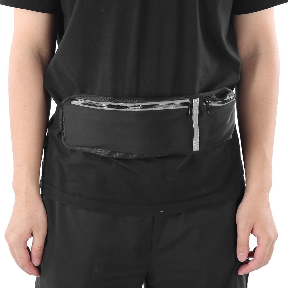 Sports Waist Bag Multifunction Outdoor Waterproof Largecapacity Belt Bag Running(Black Size)