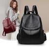 New retro women's handbag, summer, simple, soft leather, casual, simple, large capacity - Bordeaux