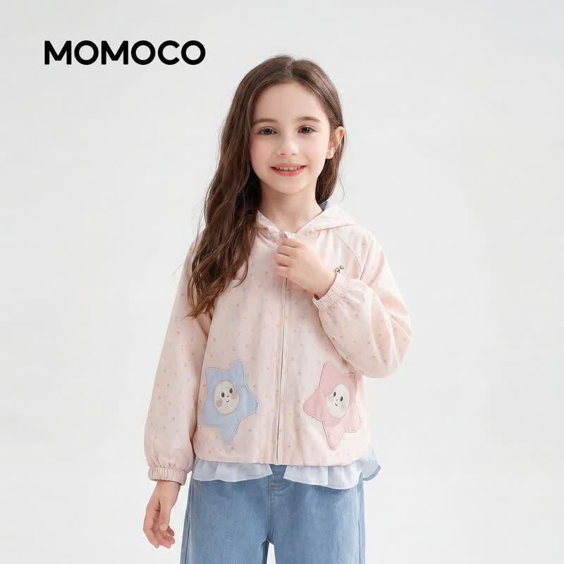 MOMOCO Girls' Hooded Jacket 2026 Spring/Autumn