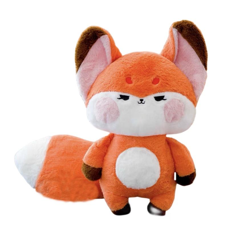Giocattolo Super Grande a Forma di Volpe con Coda Lunga Cuscino da Lancio Volpe Fiabesca Bianca e Rossa Cuscino per Dormire Cuscino da Abbraccio per Compleanno di Bambina