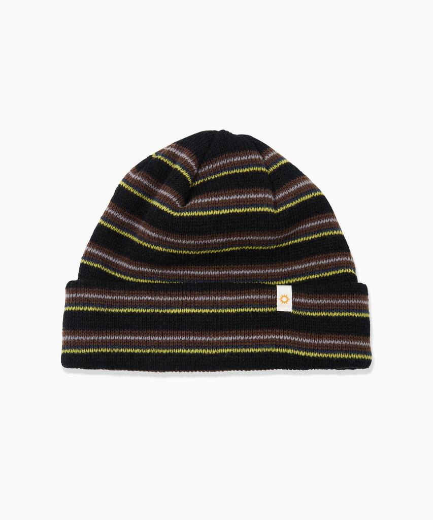 HELLO SUNRISE Hs Multi Stripe Beanie_Black