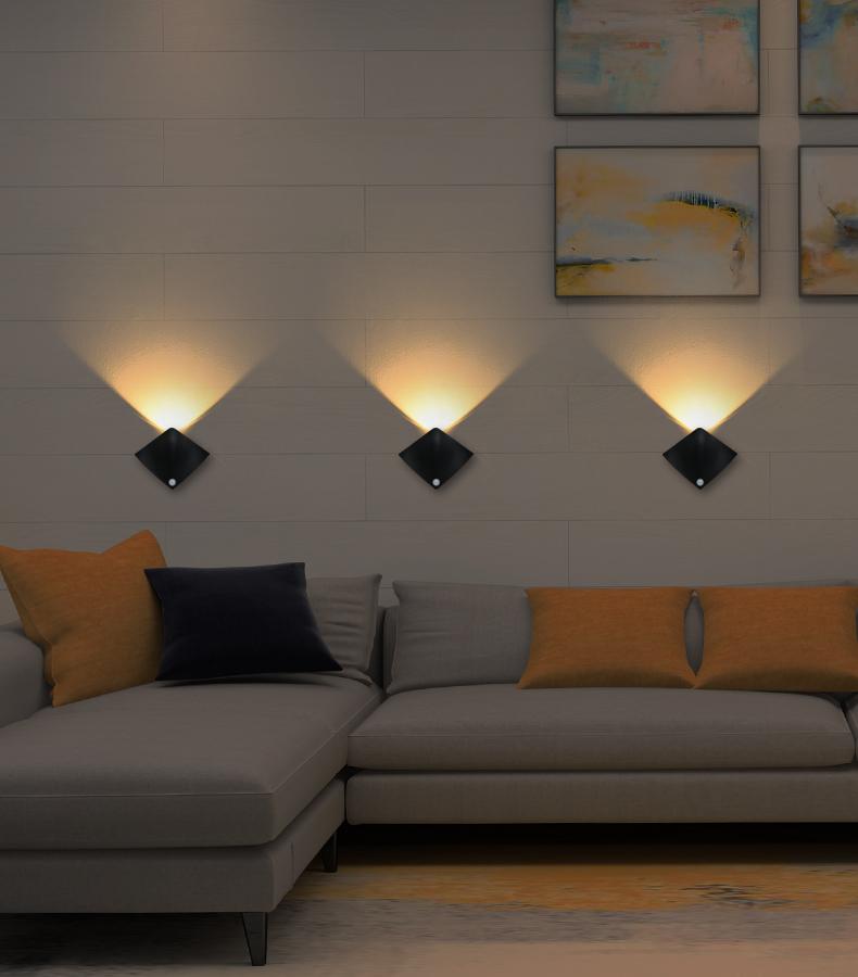 Decorative wall lamp body sensing home decoration night light bedroom porch balcony corridor decorative light