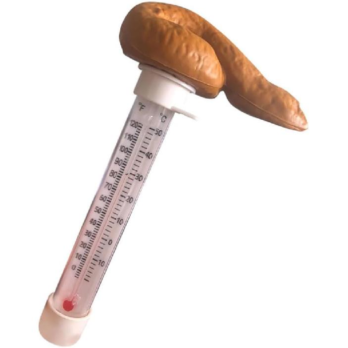 Pool Thermometer,Floating Thermometer, Swimming Pools Thermometer Floating Poop Prank Water Thermometer for Spas Hot Tubs