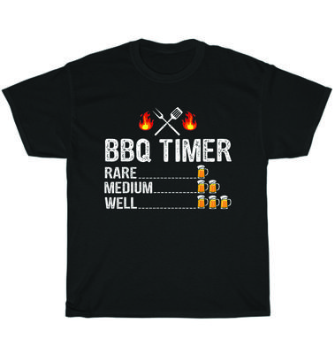 BBQ Timer Barbecue Drinking Grilling Grill Beer T-Shirt Unisex Funny Tee Gift