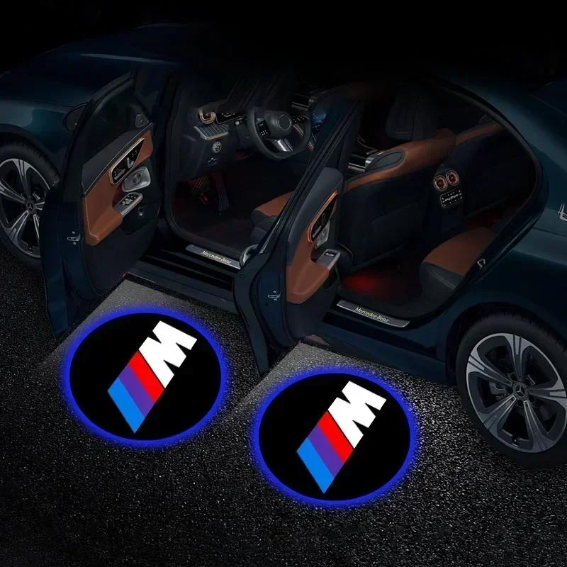 E60 For BMW MINI 2pcs Welcome Light Car Door Projector Lamps Accessories For MINI Cooper One S Clubman R50 R53 R56 R60 F55 F56