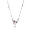 Tichia Moonlight Lover S925 Sterling Silver Necklace with Moon Color Zircon
