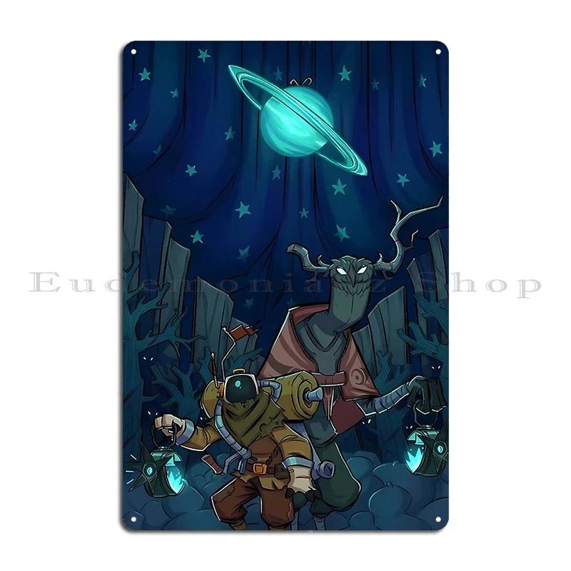 Outer Wilds Solar System Art Print No stars Metal Plaque Poster Cinema Customize Pub Living Room Wall Mural Tin Sign Poster