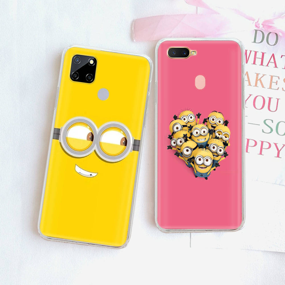 Transparent Case for Samsung A04 A14 A23 A34 A54 M23 M33 M52 M53 Realme Narzo 50 50I 50a Prime C35 C55 C30S 10 9 Pro M-80 Minions