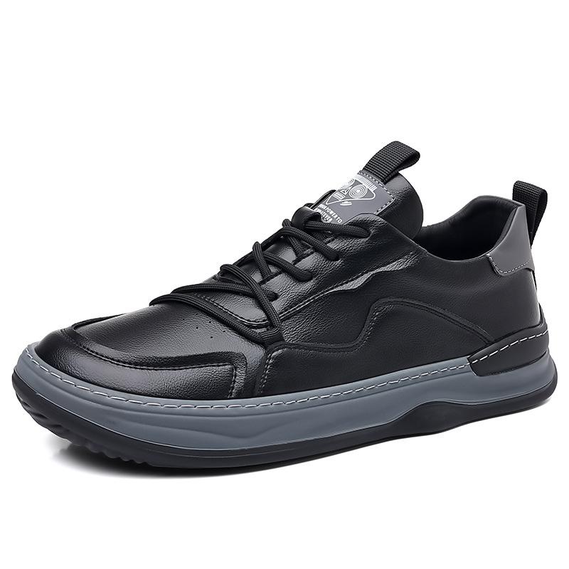 Men's shoes autumn new soft-soled trendy shoes breathable European station fashion versatile brown retro soft leather casual board shoes