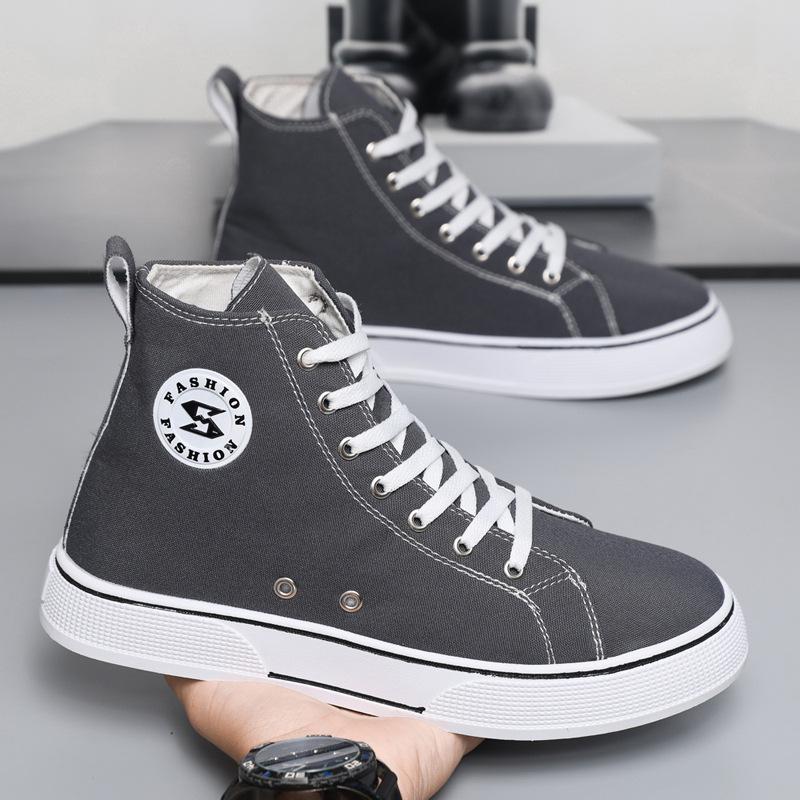 2025 Spring and Summer High Top Canvas Mens Shoes Comfort Men's Canvas Shoes Fashion Fresh Men Casual Shoes Breathable Sneaker