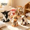 Comfort Companion Doll Highland Cow Stuffed Animal Toy, Soft Plush Scottish Cattle Doll, Cute Sitting Calf Decor Farm Present for Adults Kids