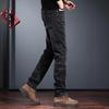 Jie Leinuo Men's Trendy Retro Washed Slim Fit Skinny Jeans