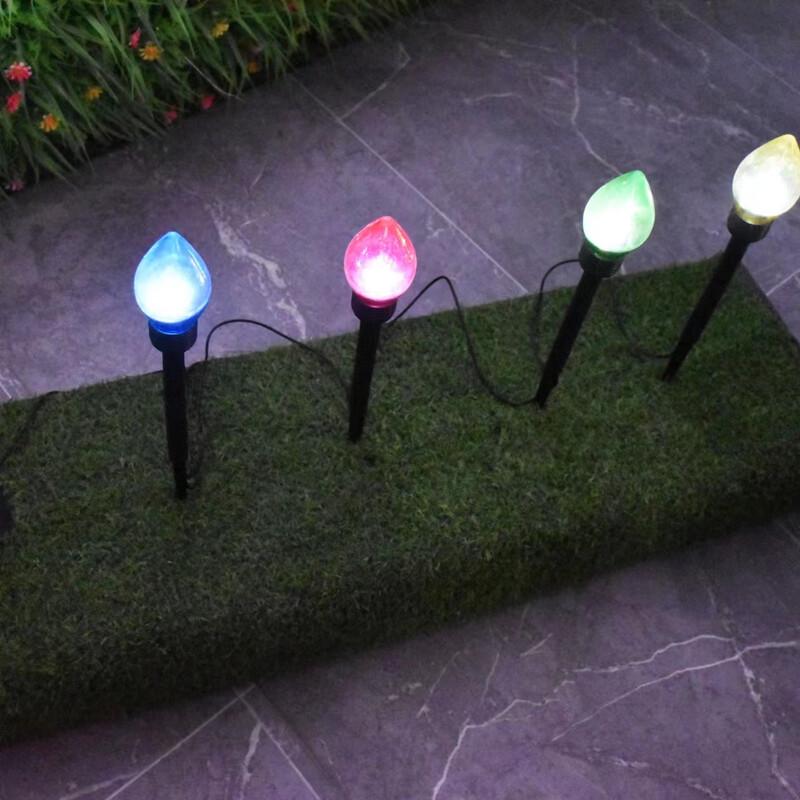 Pailide 4-in-1 Solar LED White Christmas Lawn Lights