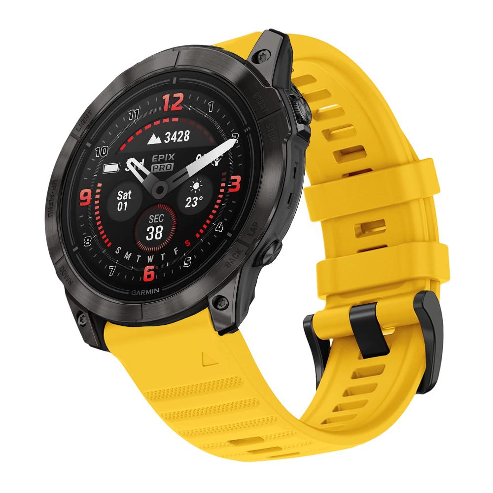 Outdoor Sports Band for Garmin Epix Pro 47mm 51MM Waterproof and Sweatproof Garmin Quick Fit Silicone Band for 22mm 26mm Quick Fit