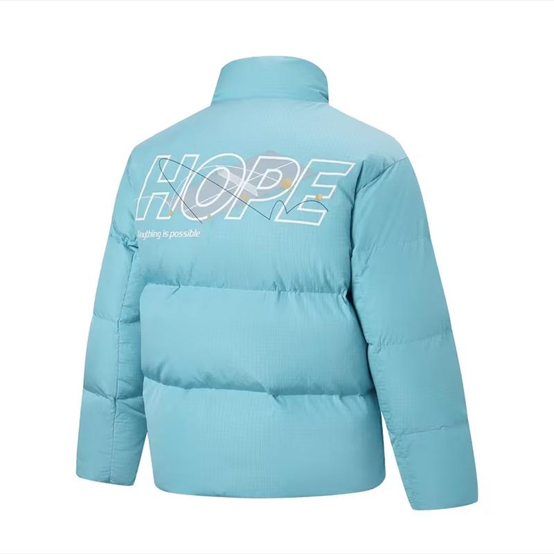 Li-Ning Champion Series Letter Zipper Stand Collar Versatile Down Jacket Men outerwear AYMV811-3