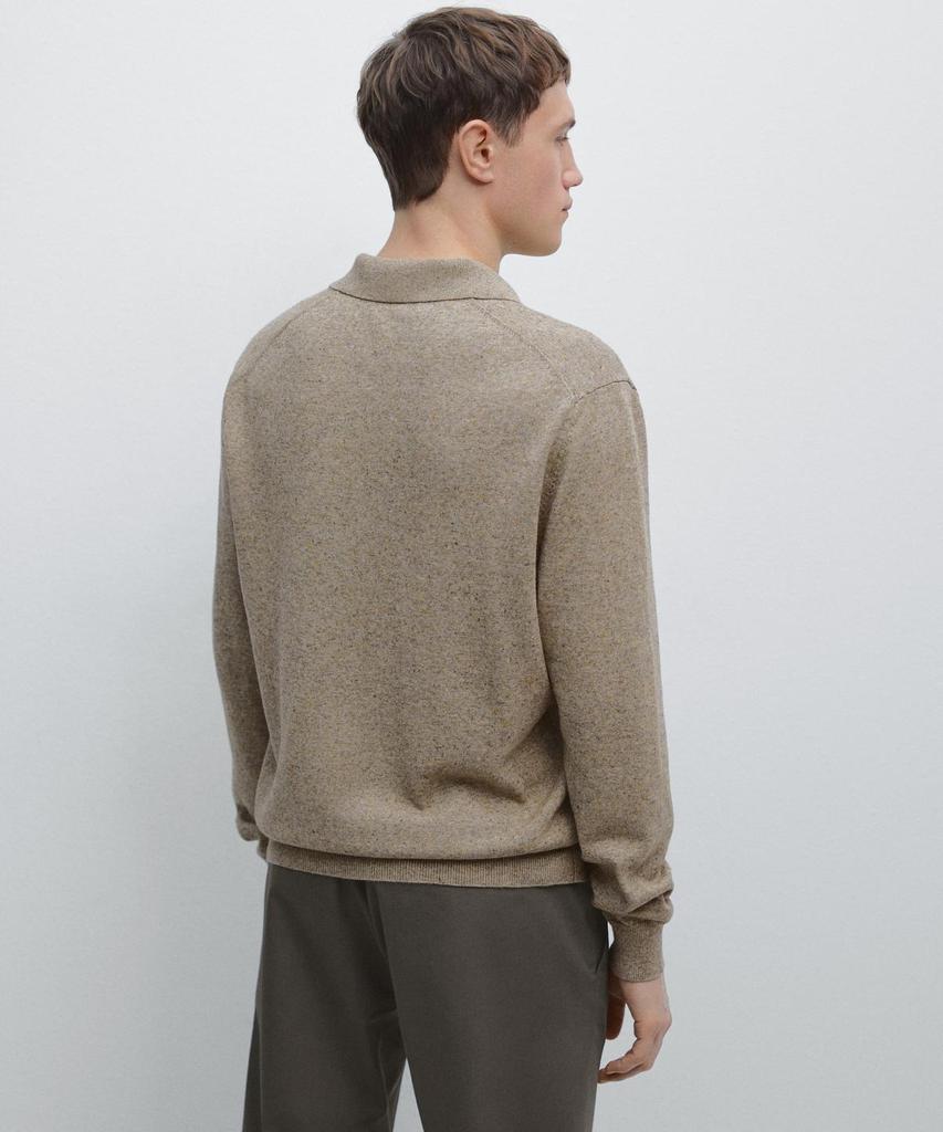 Masimodutti Cotton Blend Knit Polo Neck Sweater