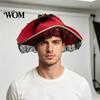 Accessorio Costume da Capitano Cappello Pirata di Halloween, Accessorio, con Pizzo Bordo Borgogna Cappello Retrò e Decorazione Piumata, Leggero Stile Vintage Berretto da Bucaniere