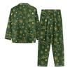 Damen Casual Mode Weihnachts-Print Langarm Oberteil und Hose Homewear Set