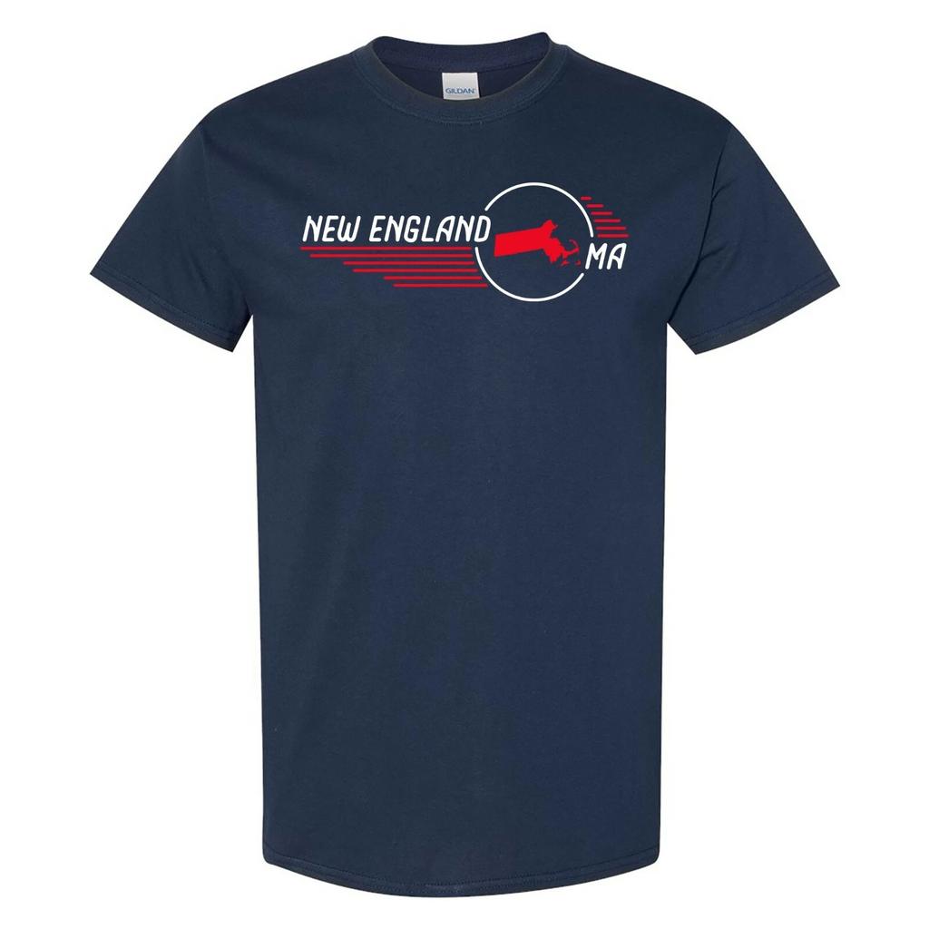 New England Retro Roadster - Texas Vintage Heimatstadt Urlaub T-Shirt - Marine