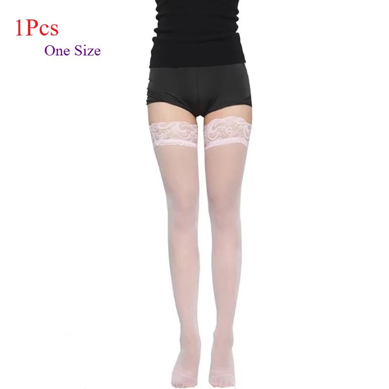 1/3/S Lace Patchwork Women'S Knee High Socks Tight And Sexy Transparent Pure And Tempting Long Stockings