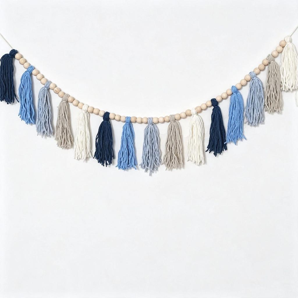 Tassel Garland Decorative Wall Hanging Decoration Boho Wall Hanging Boho Macaron Color Wall Decor For Entryway Party Backdrop