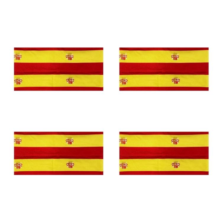 4er-Pack Fußball-Nationalflaggen-Bandanas Kopftuch Sport-Kopfband für Fans Kostümzubehör
