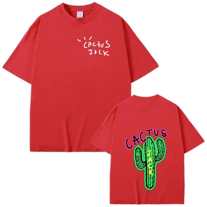 New Luxury Cactus Jack Hip Hop Tshirts Travis 2024 Men's Hip Hop Cotton T-Shirt Streetwear Tee Top