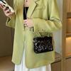 black Sparkle Sequins Mini Purse for Women Bling Crossbody Evening Handbag Clutch Glitter Shoulder Bag 16*16*13CM
