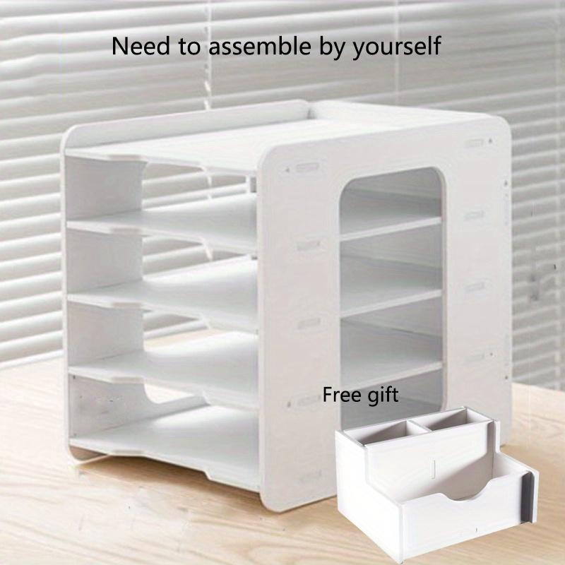 

7/5/4 слоя, 1 держатель для книг, файлов, учебных материалов и журналов, в комплекте держатель для ручек, многоуровневая полка для сортировки офисных файлов и писем. 5 Layers