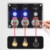 3 Gang Car Rocker Switch Panel With LED Circuit Breaker Fuse Holder Box Car Boat Camping RV Yachts Trucks Accessories 12V/24V