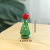 1PC Cartoon Image Handcrafted Fairy Garden Exquisite Glass Cute Christmas Tree Ornament Mini Santa Claus Figurines Desk Ornaments