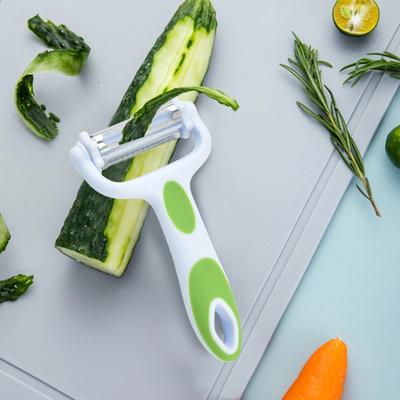 Schnellschälen, wiederverwendbar, praktisch, 3-in-1, Werkzeug zum Entfernen von Gemüse- und Obstschalen für Zuhause, Julienne-Schäler