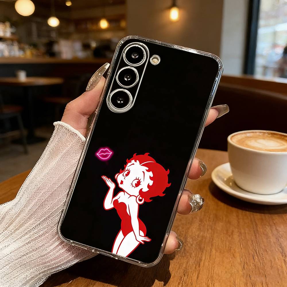 Sexy B-BeTTy-CuTe-BoopS Phone Case For Samsung S25,S24,S21,S22,S23,S30,Ultra,S20,Plus,Fe,Lite Transparent Cover