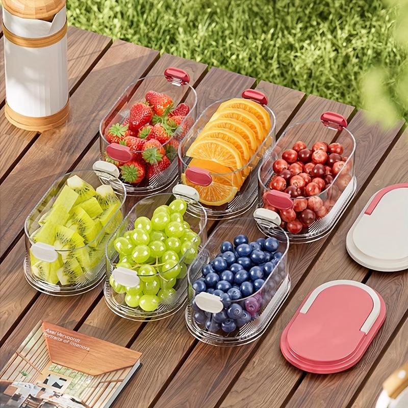 Stackable sealed storage box with handle and snap-on lid - durable leak-proof organizing box