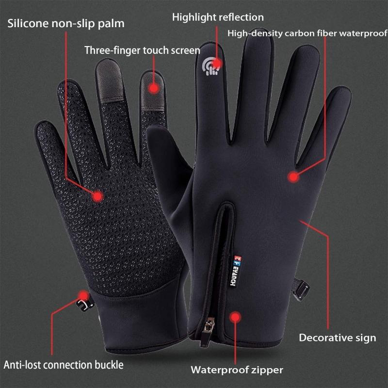 Winter Thermal Gloves Waterproof Windproof And Non-slip Gloves Warm Touch Screen Gloves For Outdoor Running, Cycling, Skinng