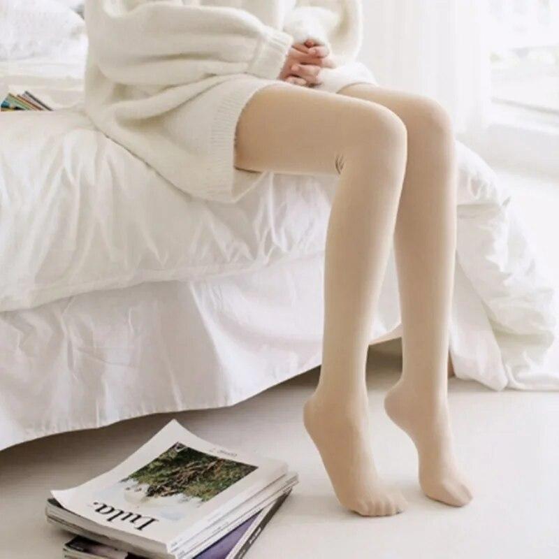 Winter Thermal Leggings Women Slim Translucent Stockings Thin Pants Sexy Elastic Thick Pantyhose