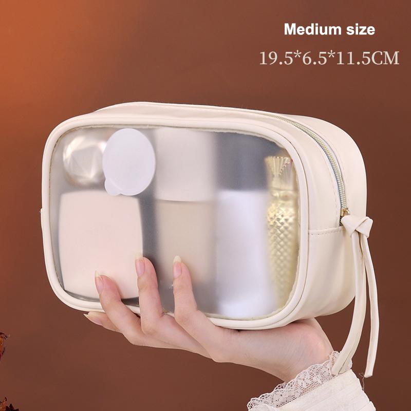 1Pcs Large Capacity Cosmetics Storage Bag Multifunctional Semi Transparent Makeup Bags Business Travel Toiletry Bag