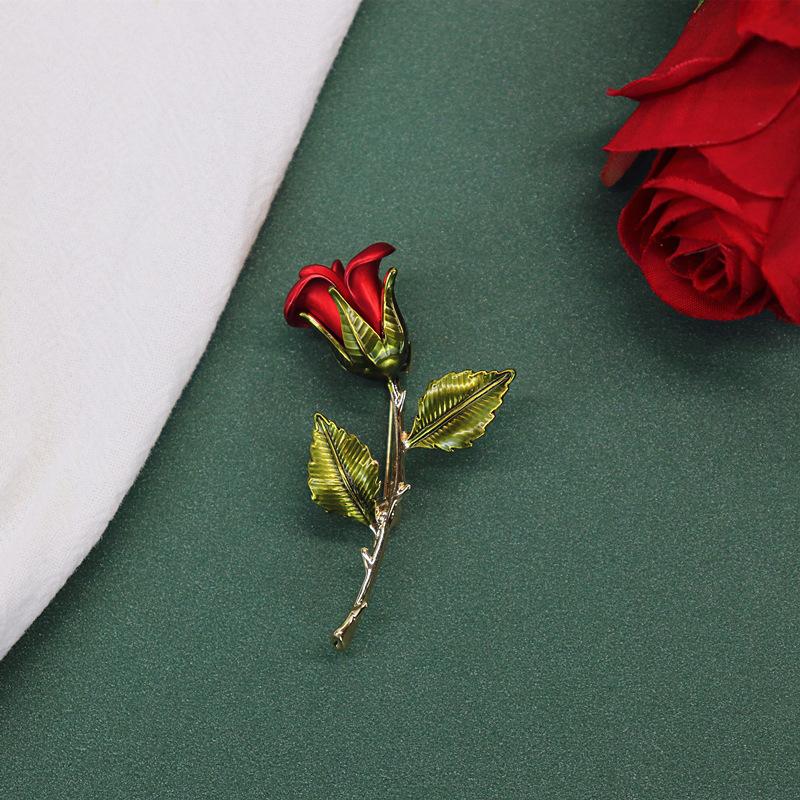 The Little Prince's Rose Brooch, High-end Retro Pin, Men's and Women's Trendy Temperament Versatile Suit with Accessories Gift