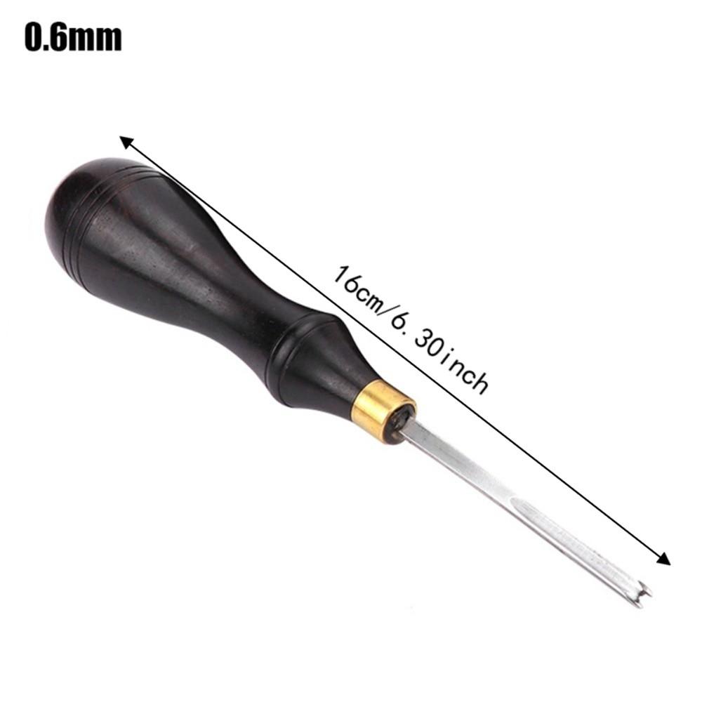 Carbon steel Leather Edge Creaser 0.6/0.7/1.3mm Groove Size Ergonomic Handle Leather Edge Beveler Leather Skiver Tool