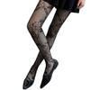 Women See Through Fishnet Mesh Pantyhose Stockings Aesthetic Elegant Hollowed Flower Patterned Tights Leggings Hosiery