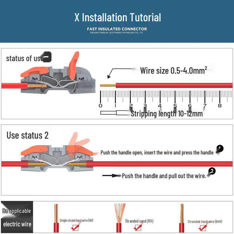 Unitek PCT-222 Multi-in/Out Quick Wiring Terminal for Soft and Hard Wire