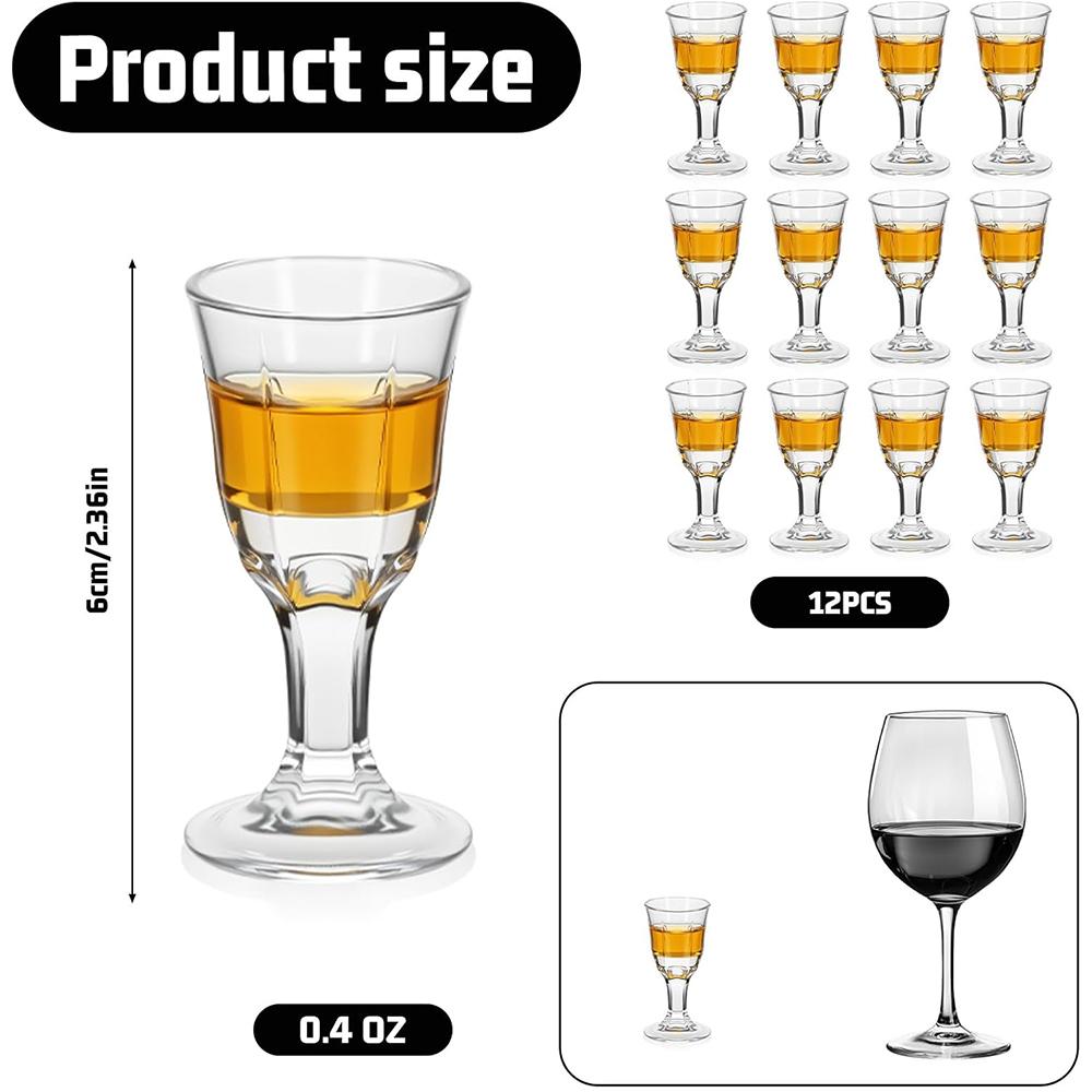 HeY LiLac Mini Shot Glasses Set Clear Cute Whiskey Glasses Cups Heavy Base Tequila Shot Glass Wine Glasses For Vodka Spirits