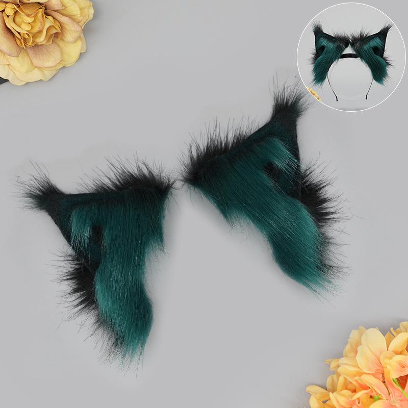 Rechargeable Movable Cat Ear Headband with Detachable Headdress