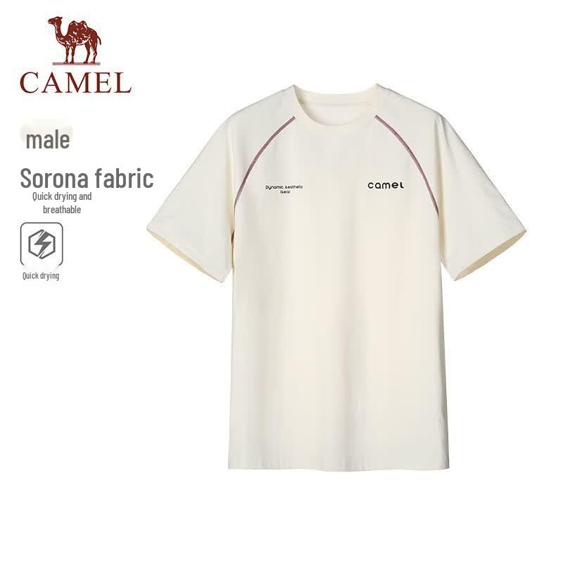 CAMEL Men's Round Neck Functional Short Sleeve T-shirt