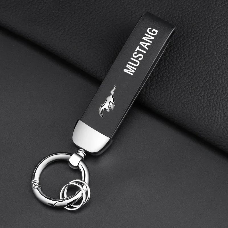 Car Sticker Hot For Ford New Metal 3D Car Keychain Running Horse Emblem Badge KeyChain Keyring Key Chain for Ford Mustang Shelby