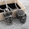 European Retro Devil Mask Pendant Necklace - Unisex Punk Stainless Steel